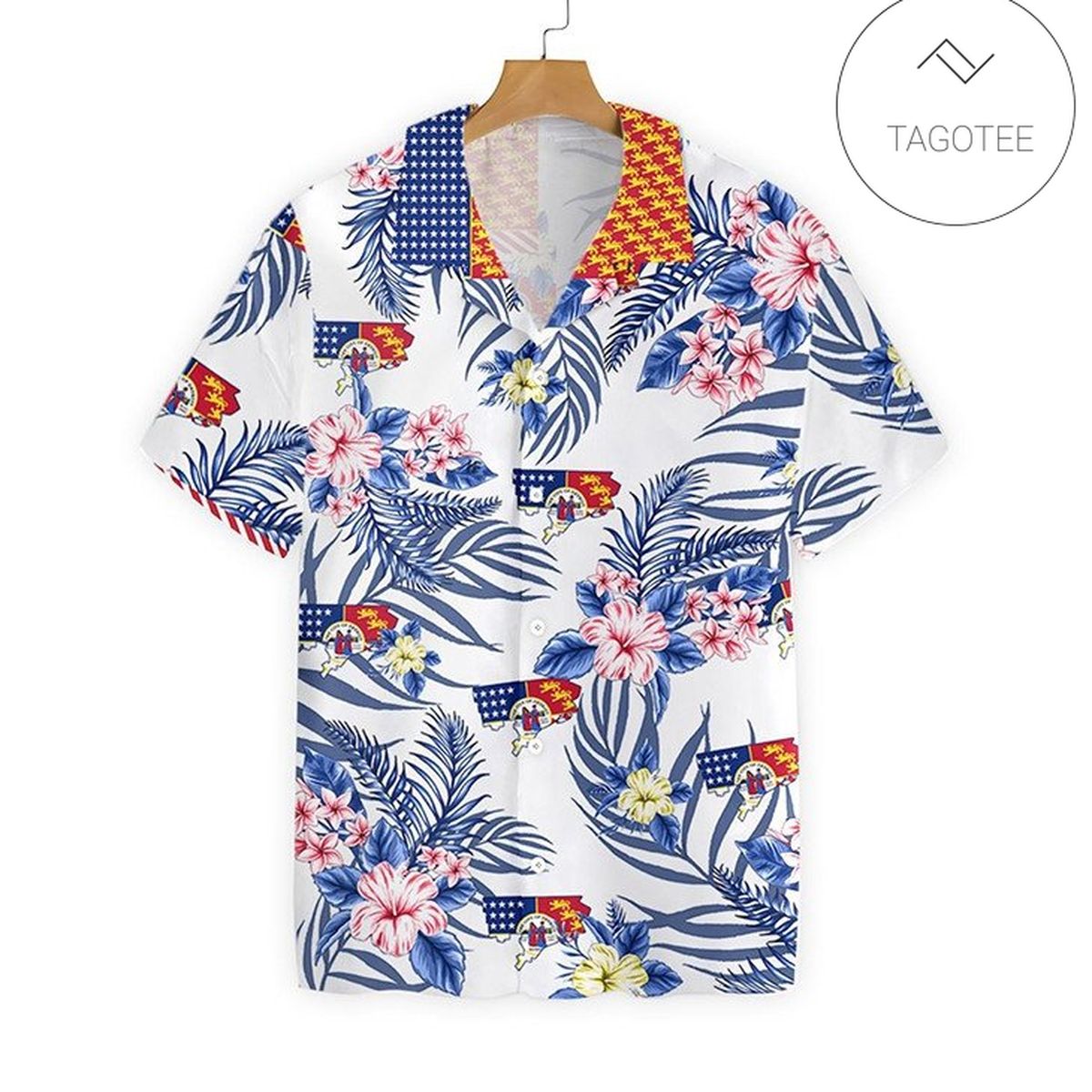 Detroit Tigers 50th State Hawaiian Shirt