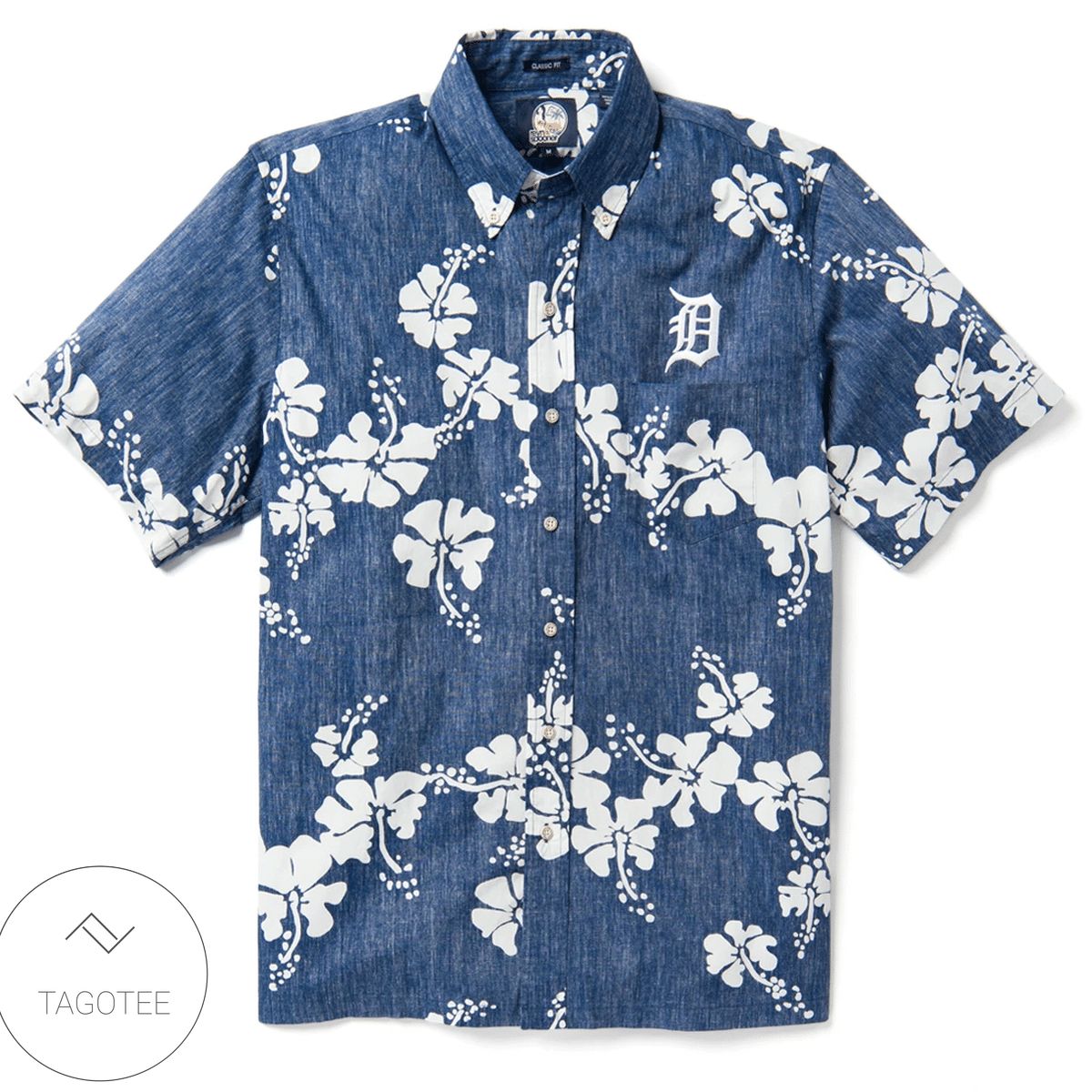 Detroit Tigers 50th State Hawaiian Shirt