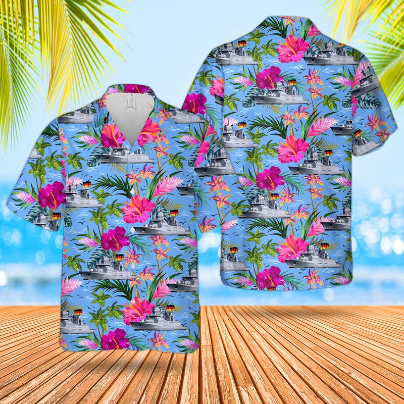 Deutsche Marine Sachsen-Anhalt F224 Hawaiian Shirt