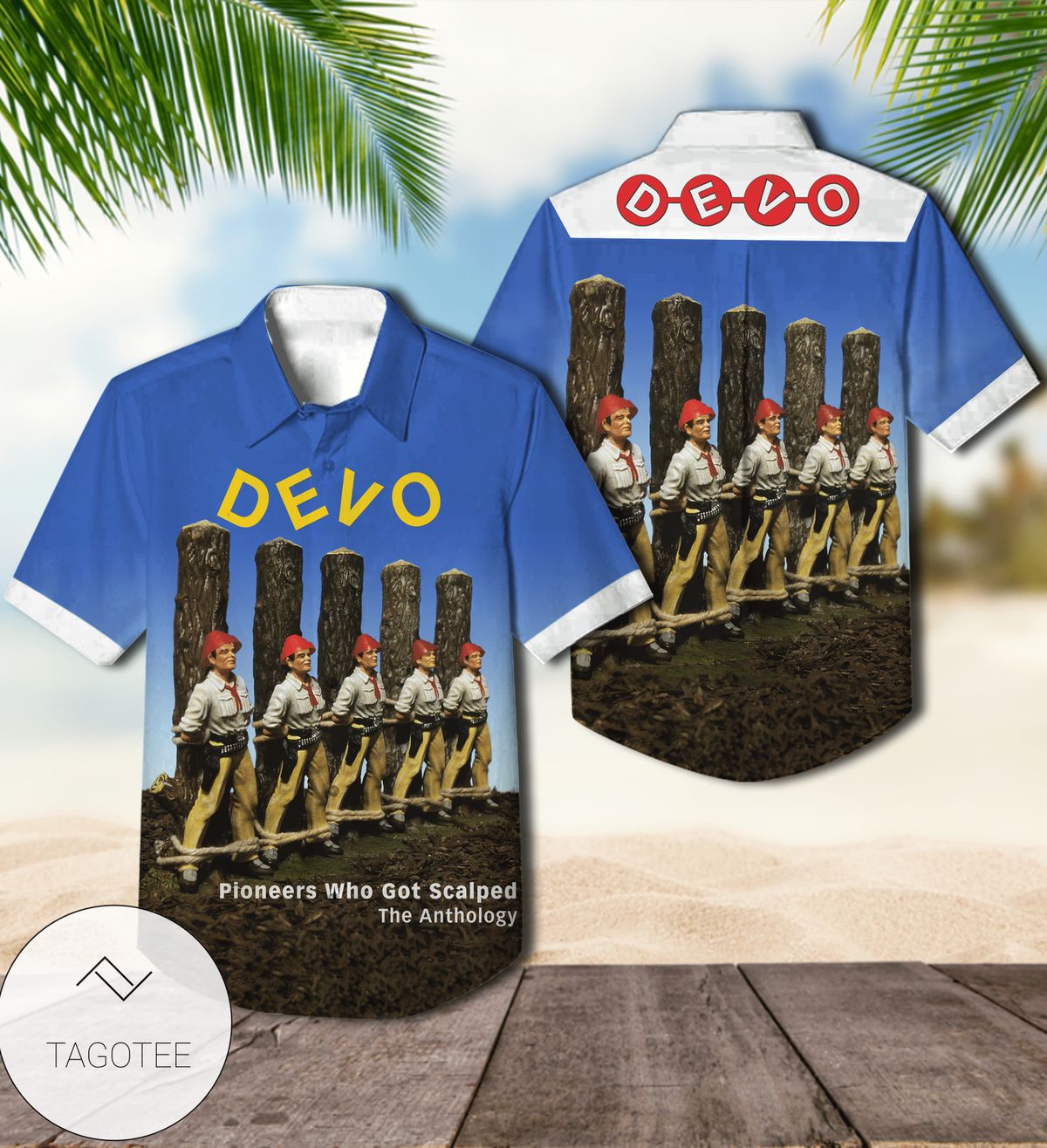 Devo Something For Everybody Album Cover Hawaiian Shirt