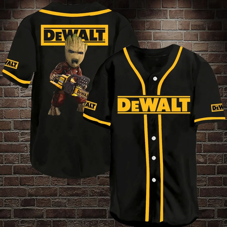 DeWalt Chainsaw Groot Baseball Jersey Shirt