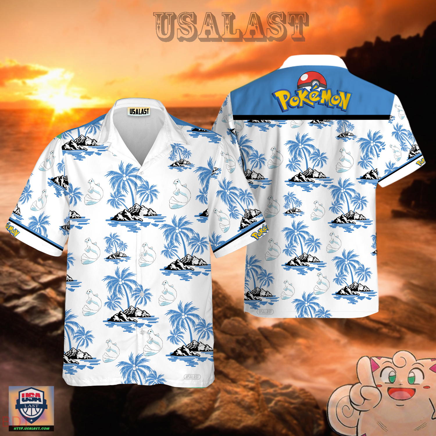 Diglett Pokemon Hawaiian Shirt