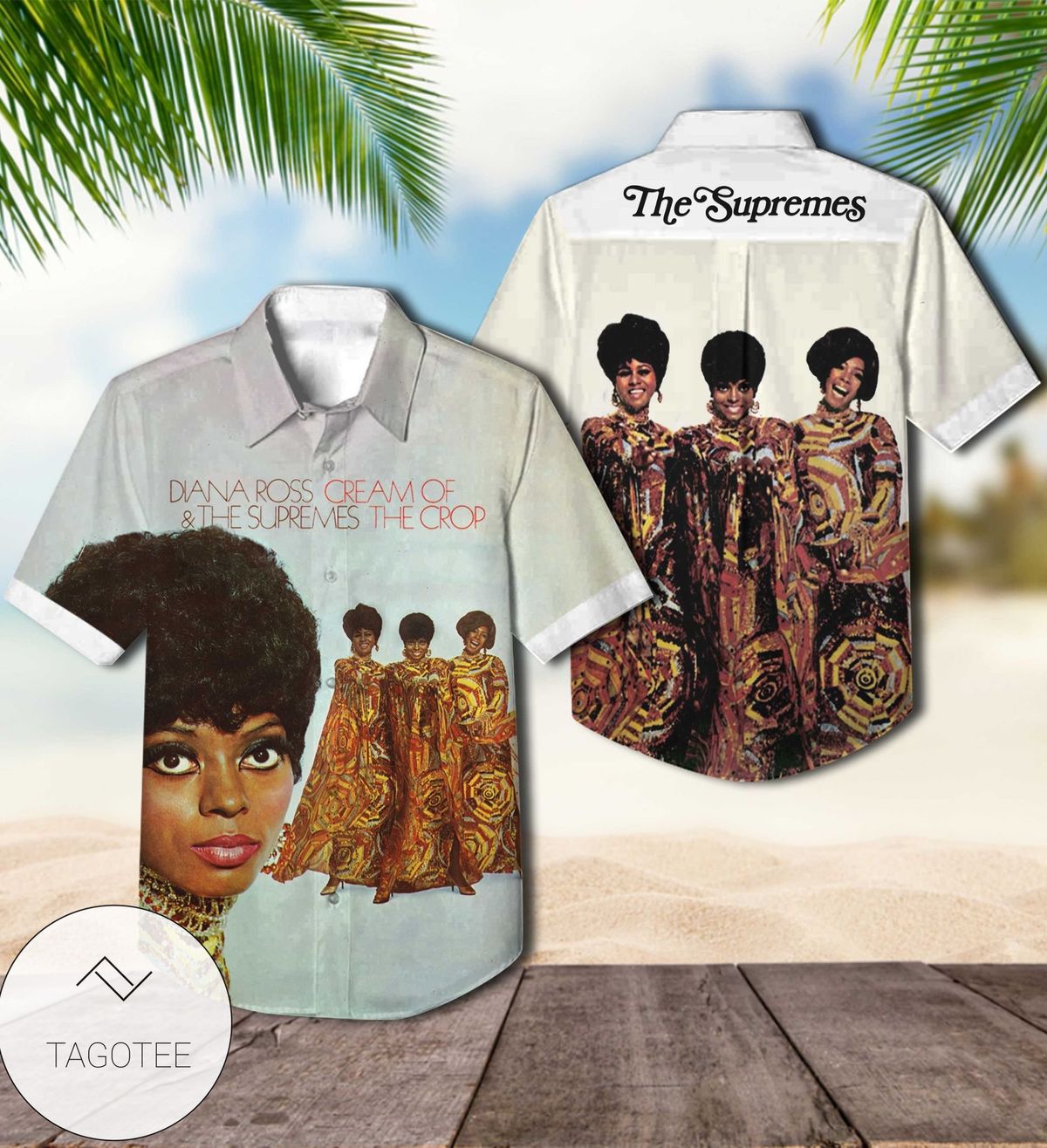 Diana Ross And The Supremes Greatest Hits Album Cover Hawaiian Shirt