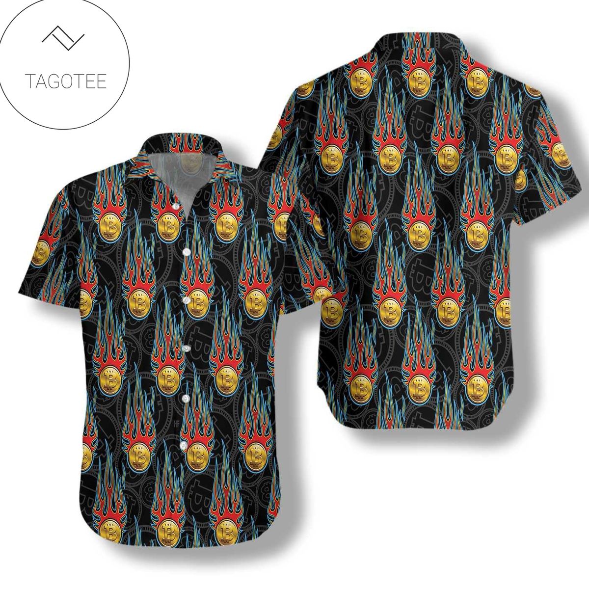 Digital Bitcoin Crypto Hawaiian Shirt