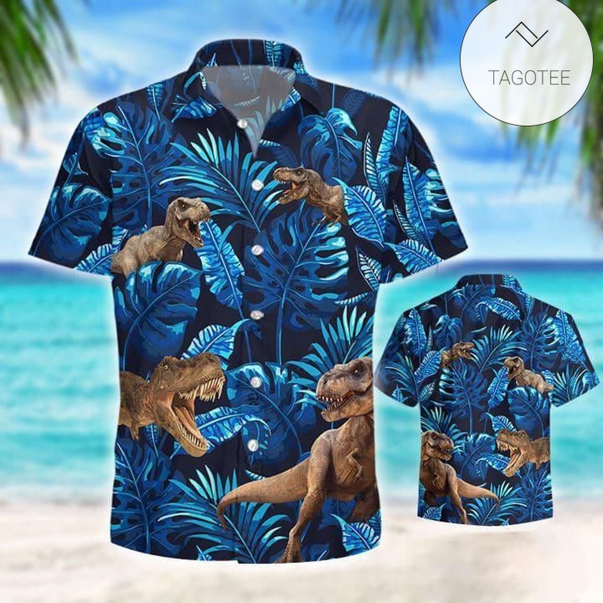 Dinosaur Hawiian Shirt Dinosaur The Sparkling X Ray Colorful Hawaii Aloha Shirt