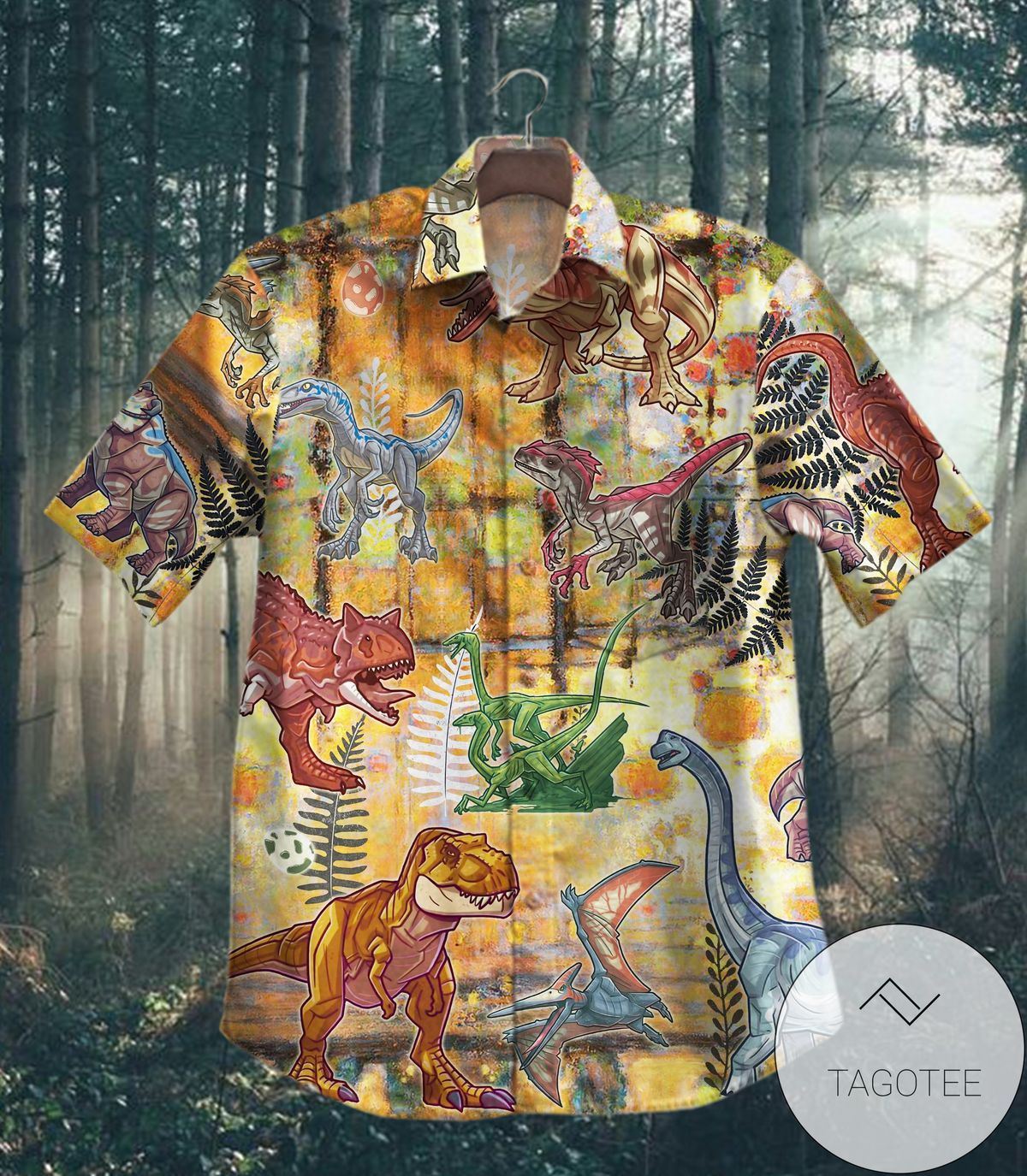 Dinosaur Tropical Full Printing Hawaiian Shirts V