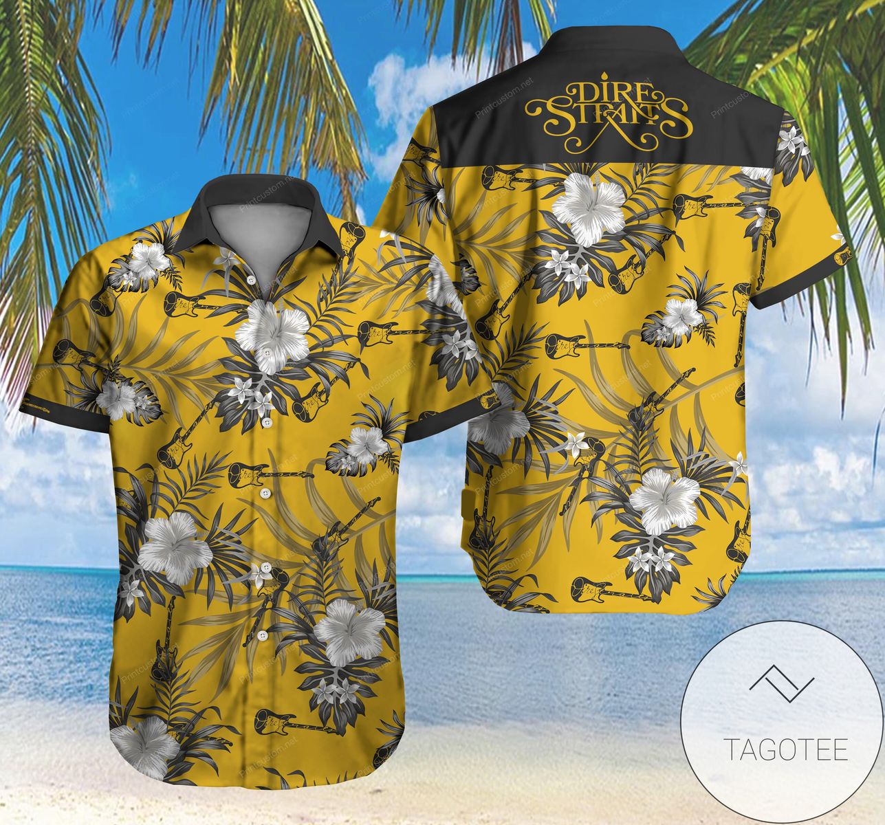 Dire Straits Love Over Gold Album Cover Hawaiian Shirt