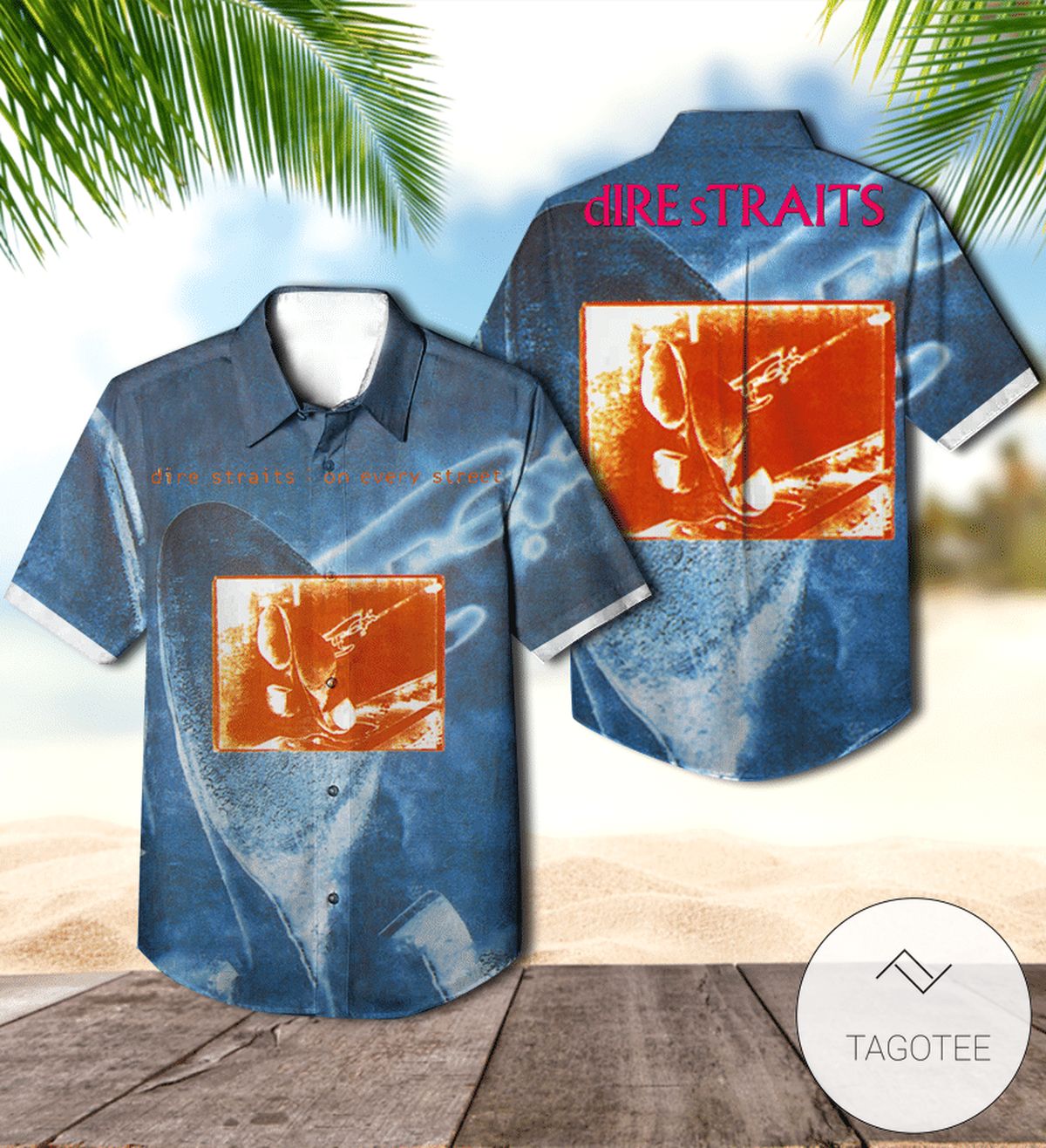 Dire Straits On The Night Live Album Cover Hawaiian Shirt