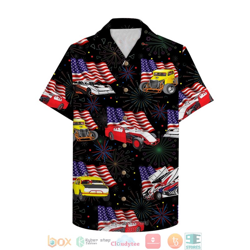 Dirt Track Racing Independence day Hawaiian Shirt