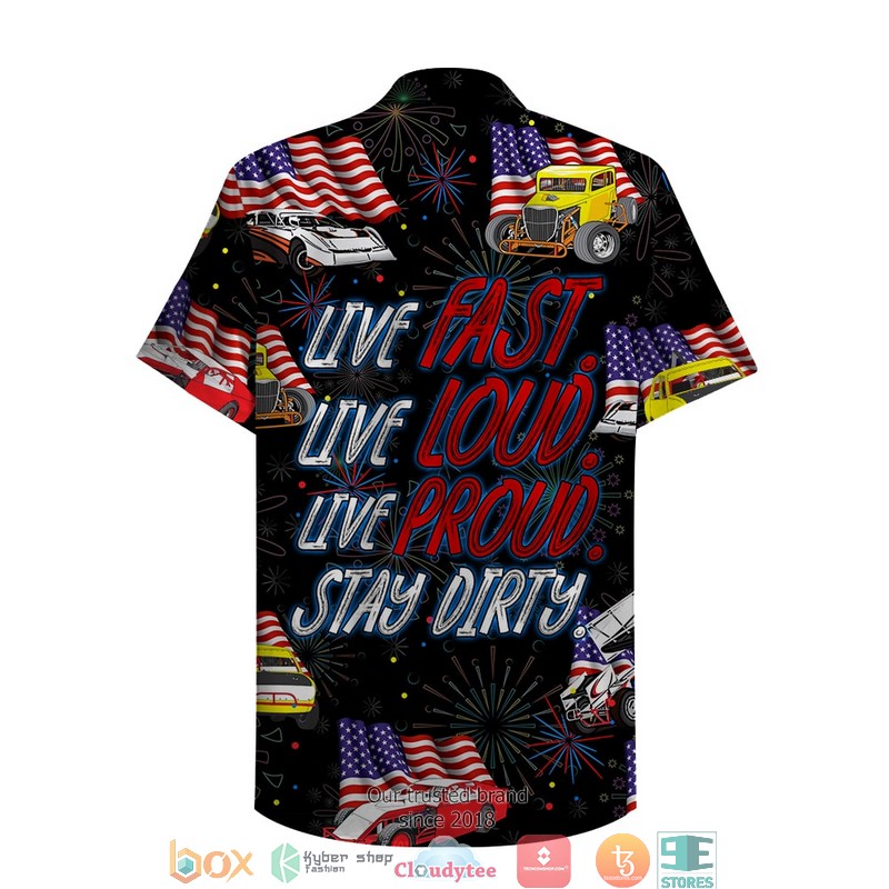 Dirt Track Racing Live Proud Stay Dirty Hawaiian Shirt