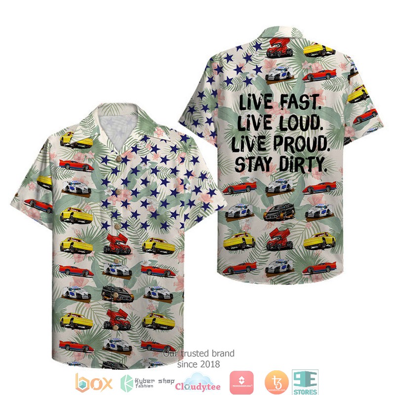 Dirt Track Racing Independence day Hawaiian Shirt