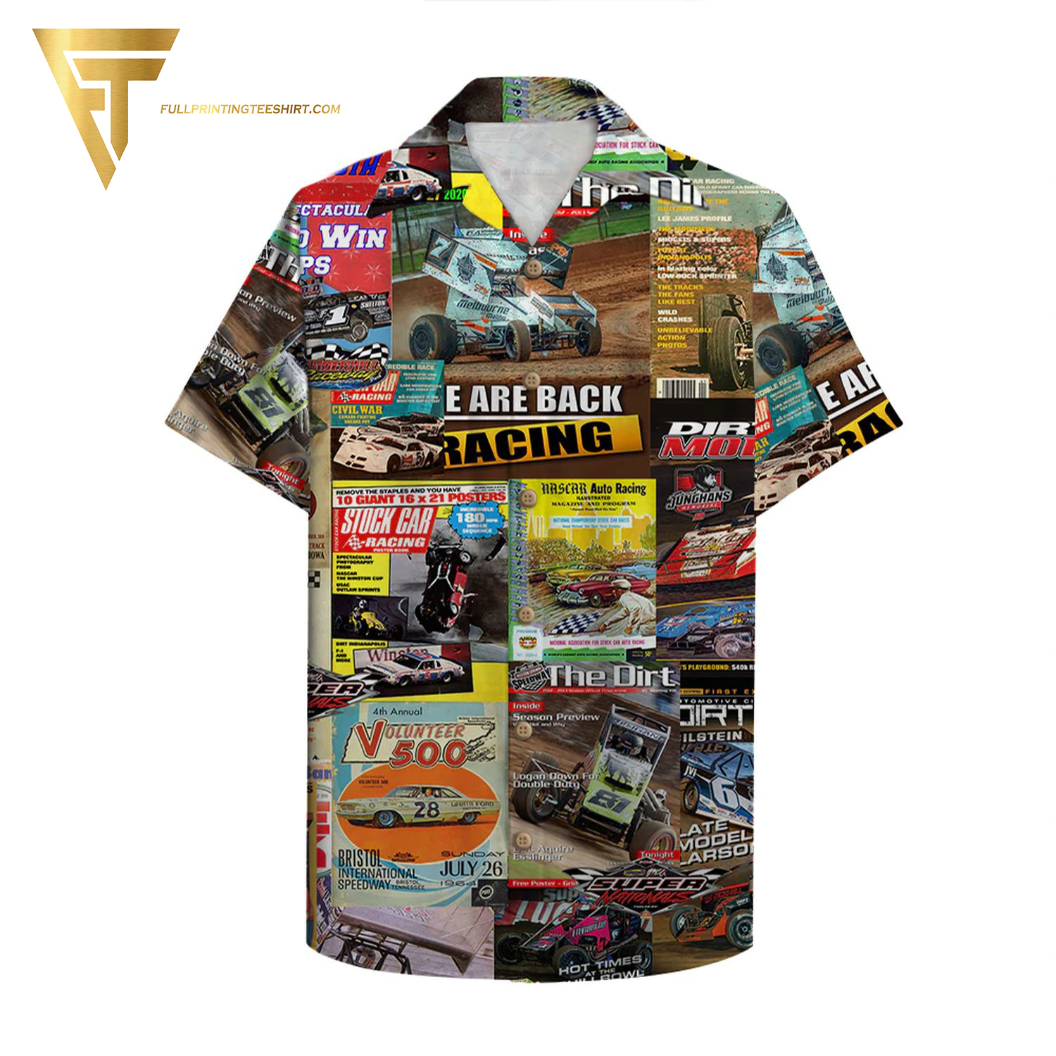 Dirt Track Racing Full Printing Hawaiian Shirt