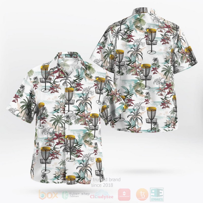 Disc Golf Hibiscus Hawaiian Shirt