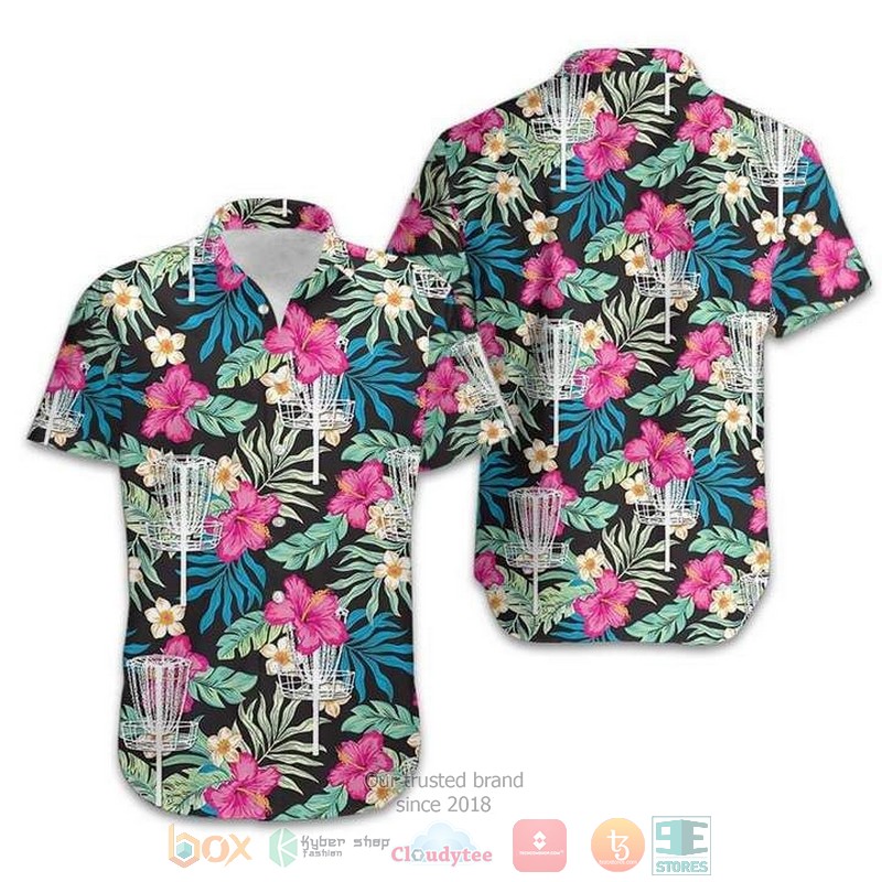 Dirt Track Racing Tropical Flower Pattern Hawaiian Shirt