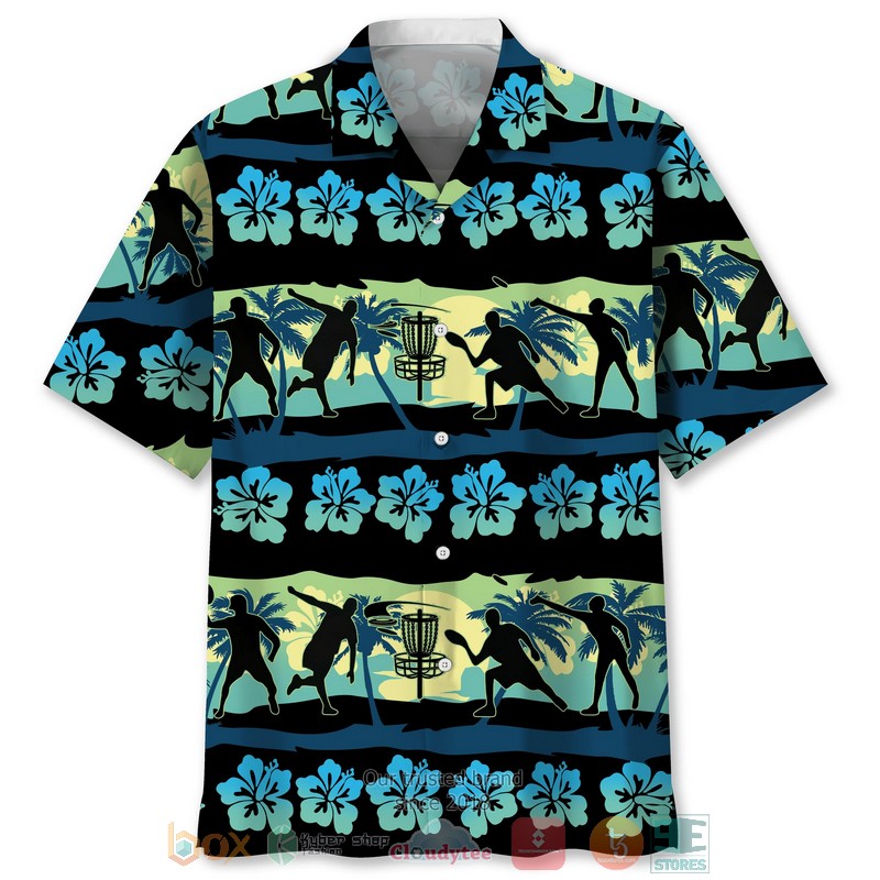 Disc Golf Kelly Green Hawaiian Shirt