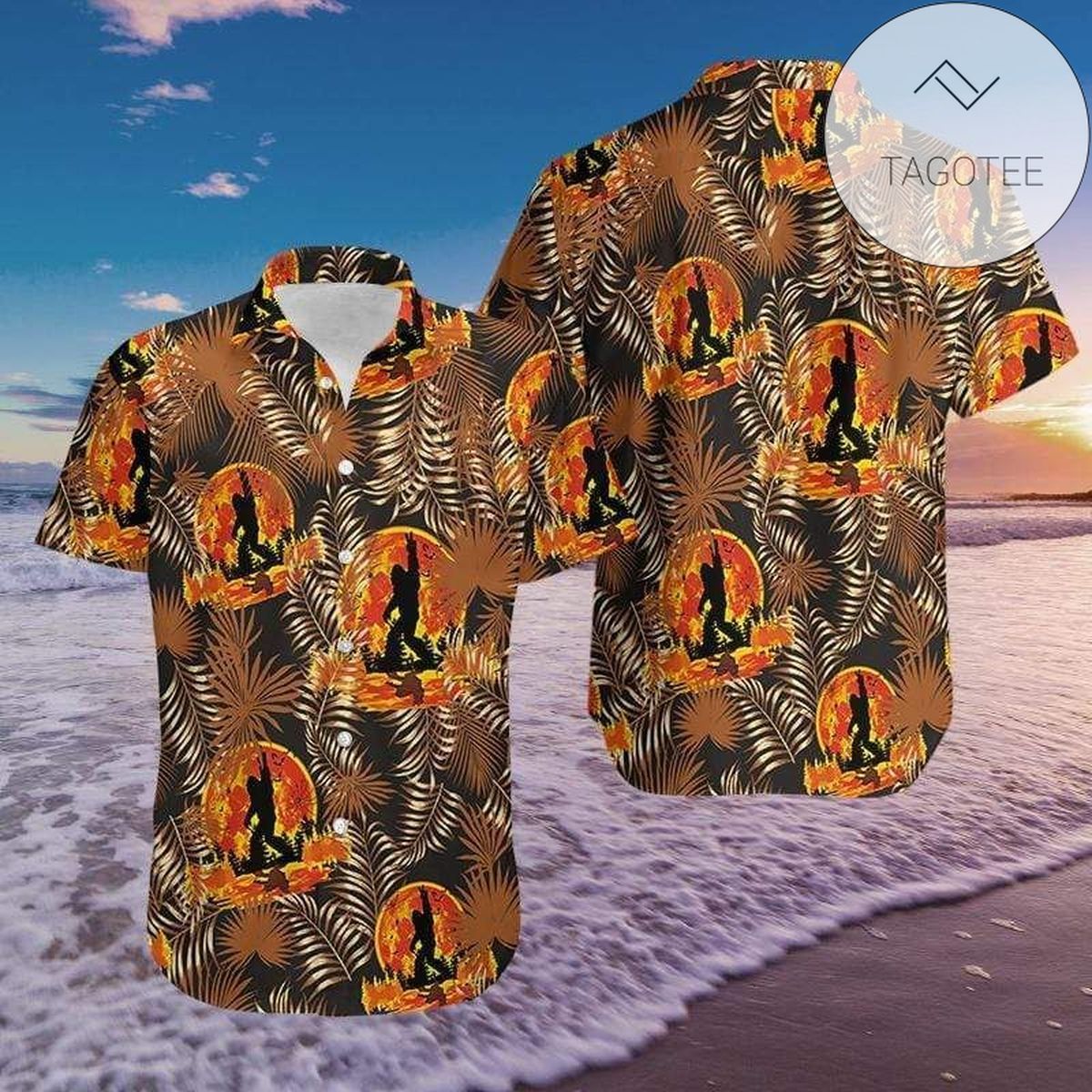 Discover Cool 2022 Authentic Hawaiian Shirts Big Foot And Palm Trees 1708v