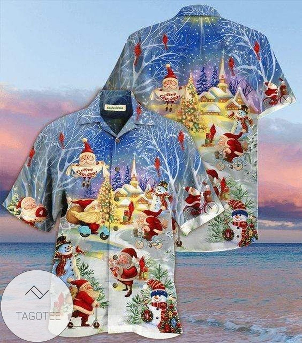 Discover Cool 2022 Authentic Hawaiian Shirts Santa Claus Music Party On Christmas