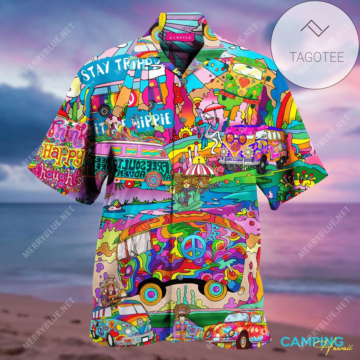 Discover Cool Amazing Colorful Hippy Bunny Happy Easter Unisex Hawaiian Aloha Shirts