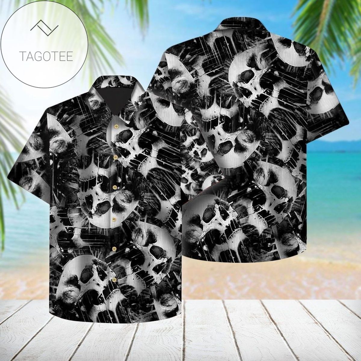 Discover Cool Skull Pumpkins Authentic Hawaiian Shirt 2022