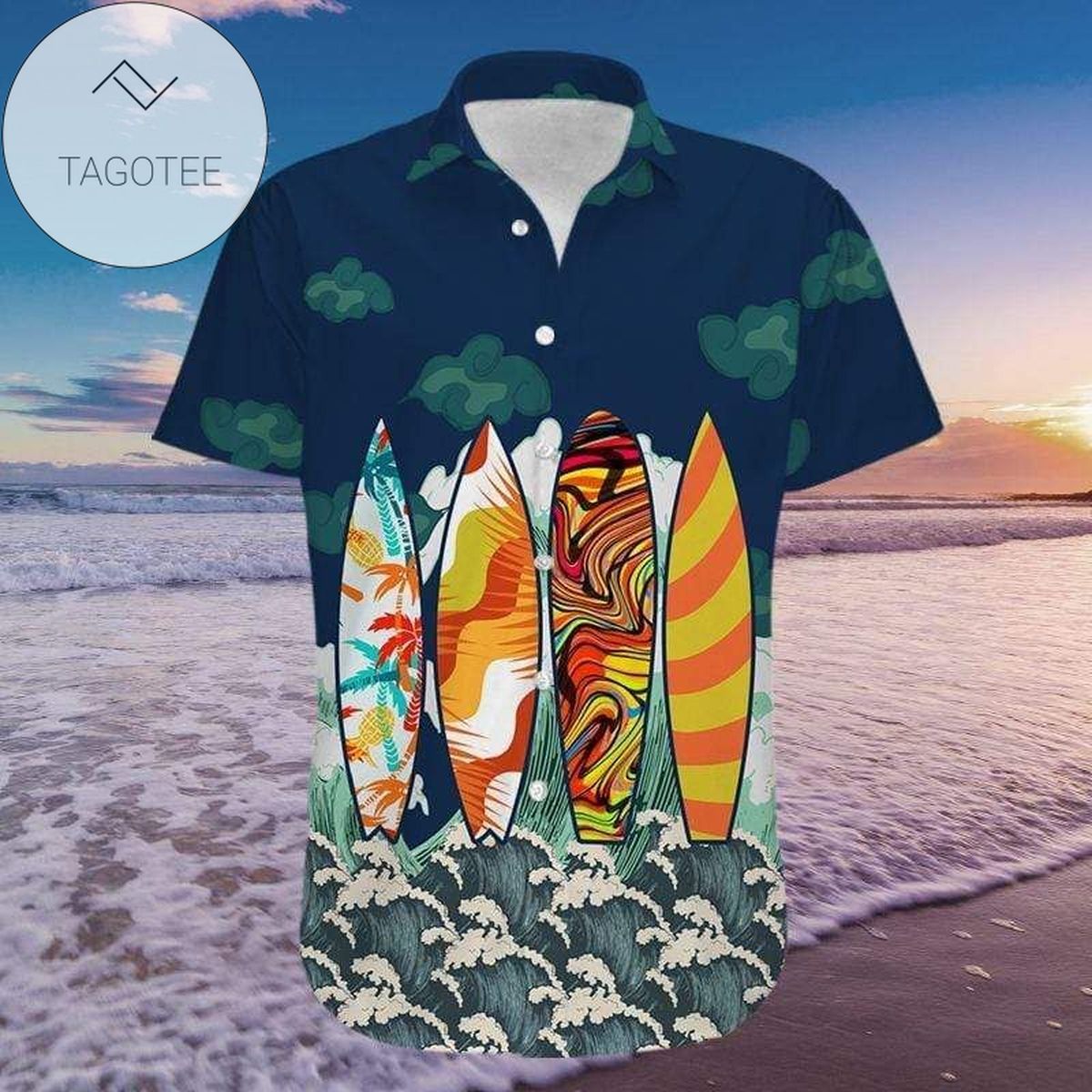 Discover Cool T-rex Tropical Hawaiian Shirt