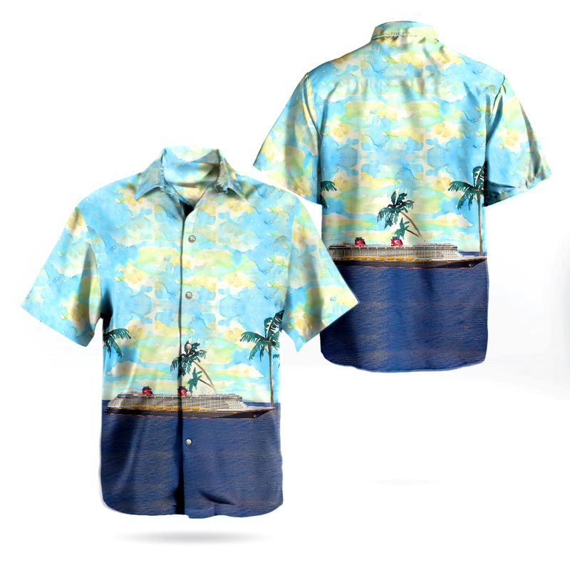 Disney Cruise Line Disney Wonder Cruise Ship Hawaiian Shirt