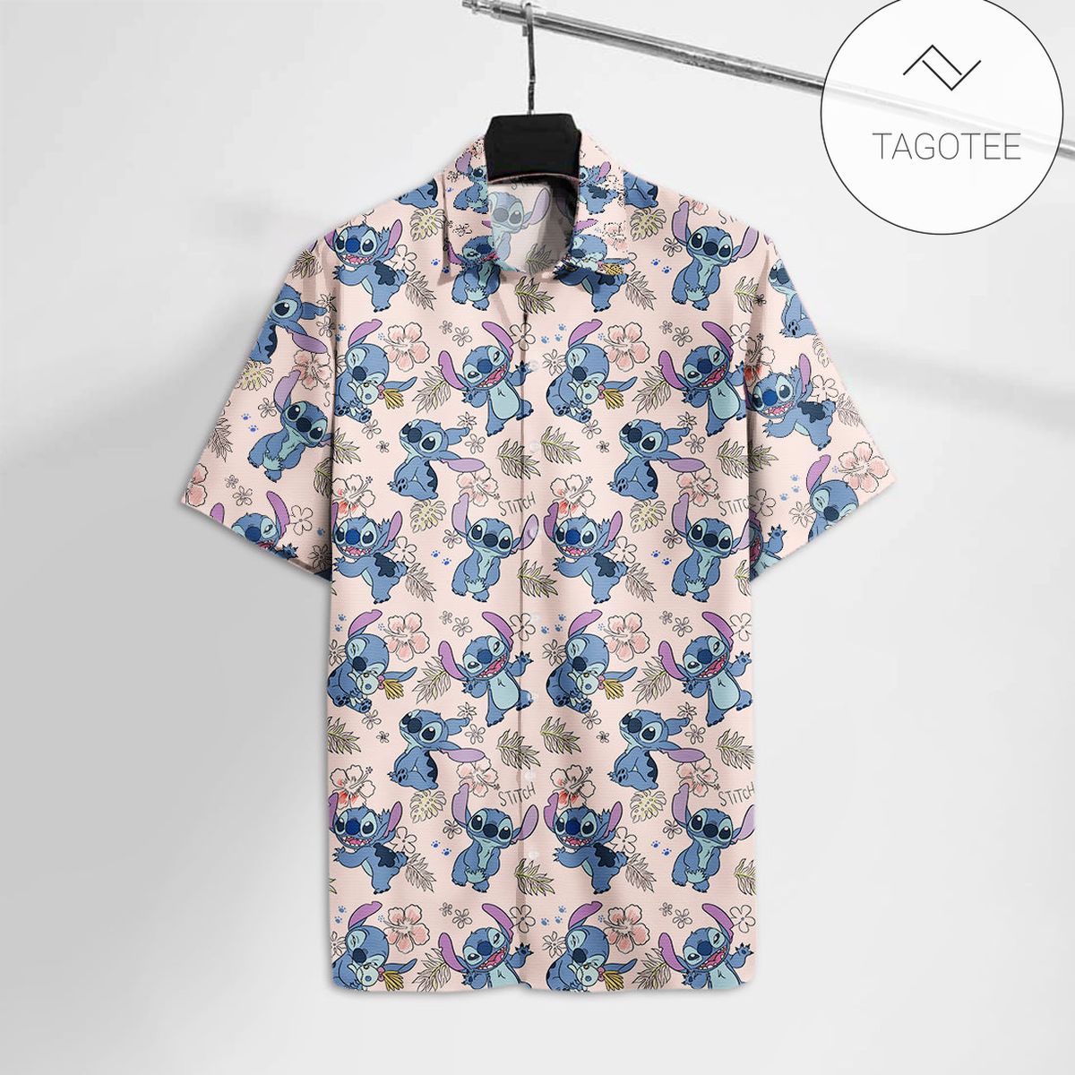 Disney Hawaiian Shirt Adorable Stitch Floral Hawaii Tshirt Aloha Shirt