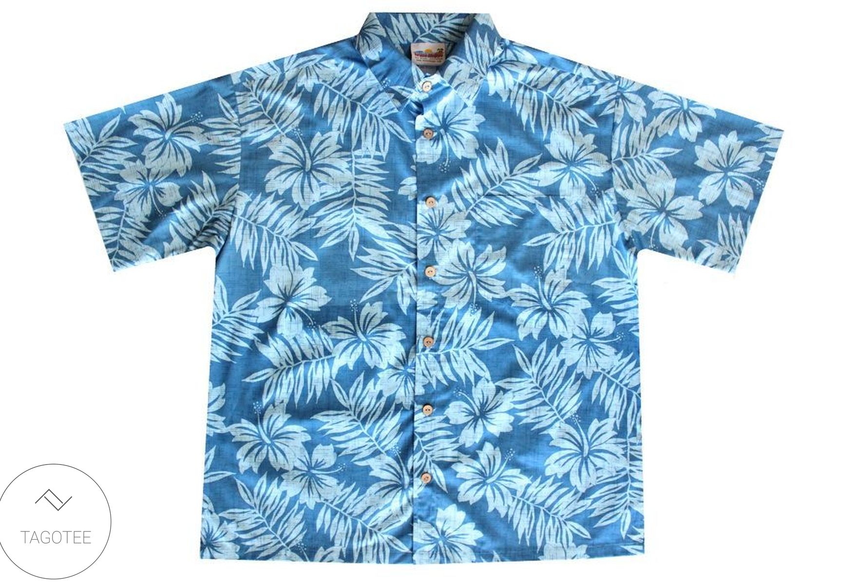 Diver In The Ocean Print Short Sleeve Hawaiian Casual Shirt