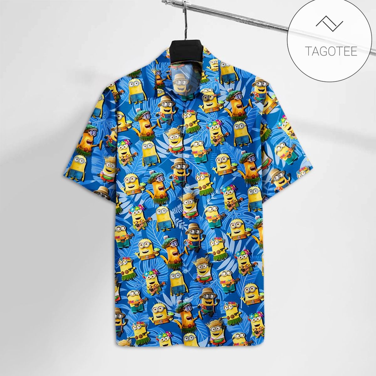 Dm Hawaiian Shirt Dm Minion Bananas Tropical Hawaii Tshirt