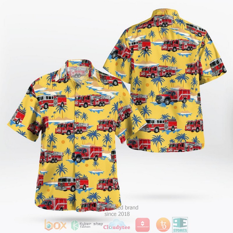 Dodge County Minnesota Dodge Center Fire Department Hawaiian Shirt