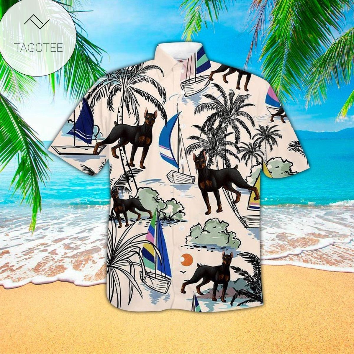 Doberman Aloha Shirt Perfect Hawaiian Shirt For Doberman Lover