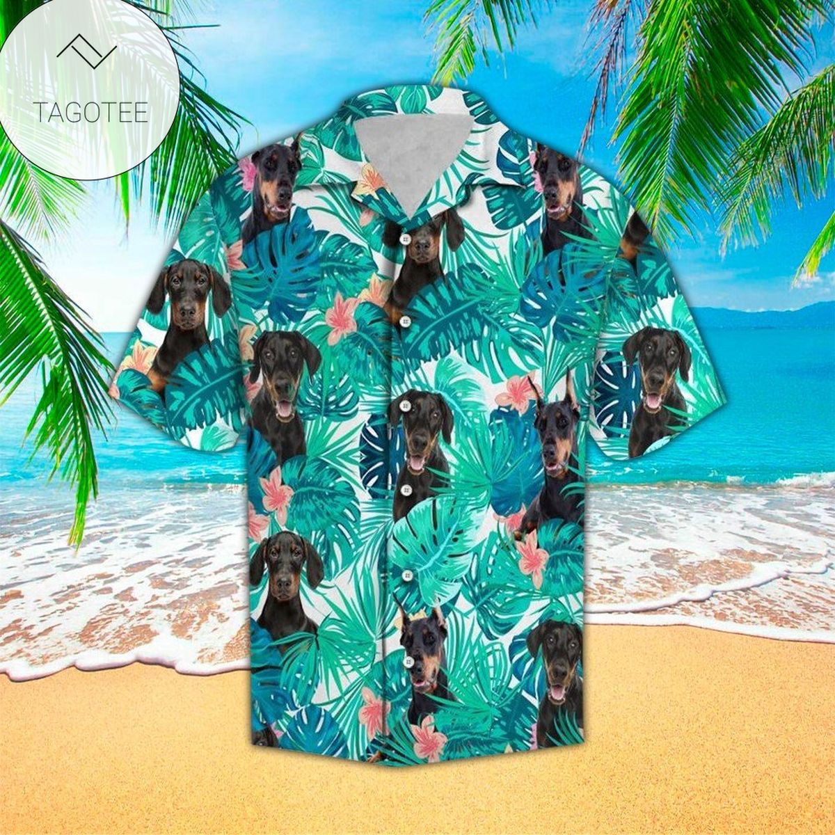 Dog Happy Summer With Rottweiler Edition Hawaiian Shirt