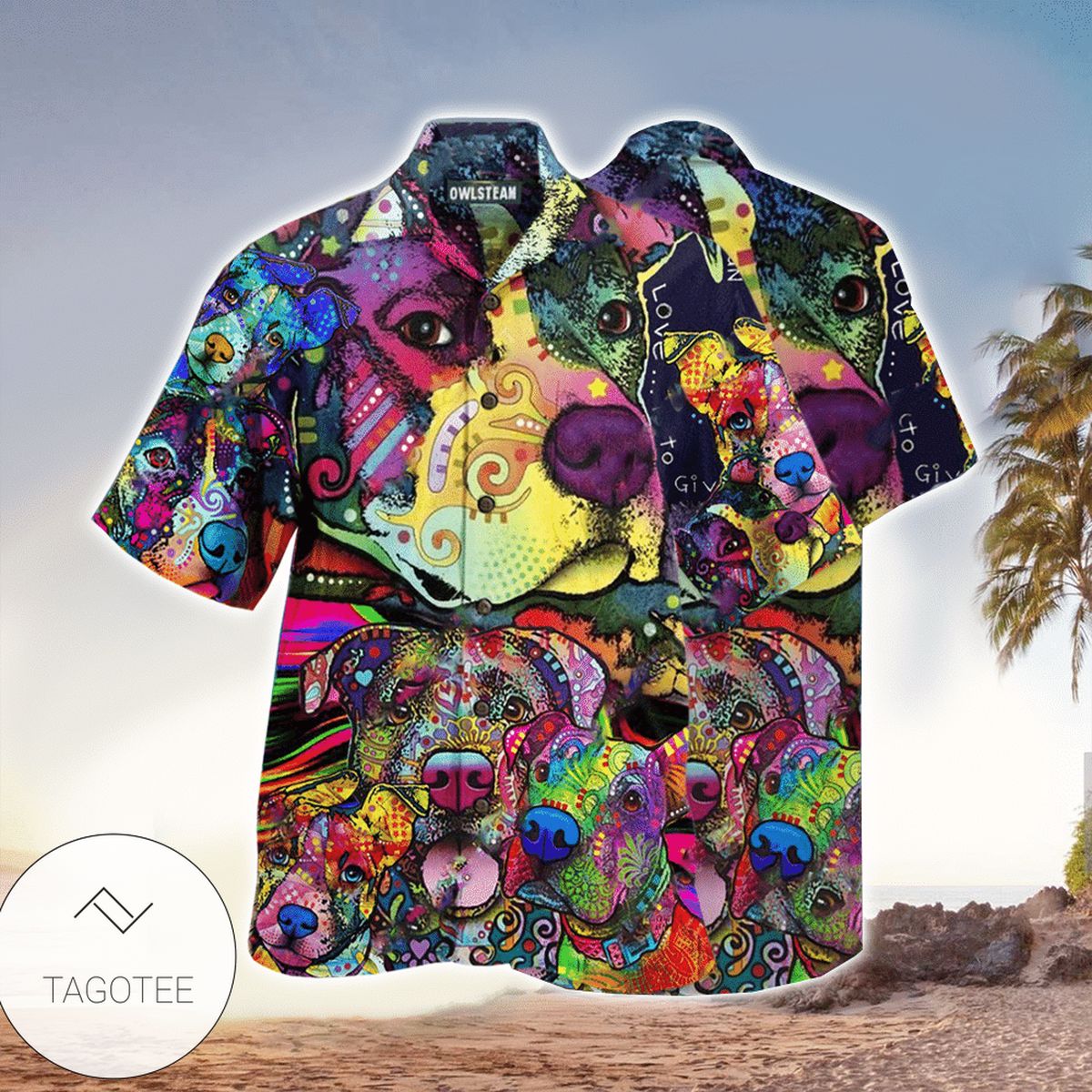 Dog Paw Prints 3d Hawaiian Shirt For Men With Vibrant Colors And Textures