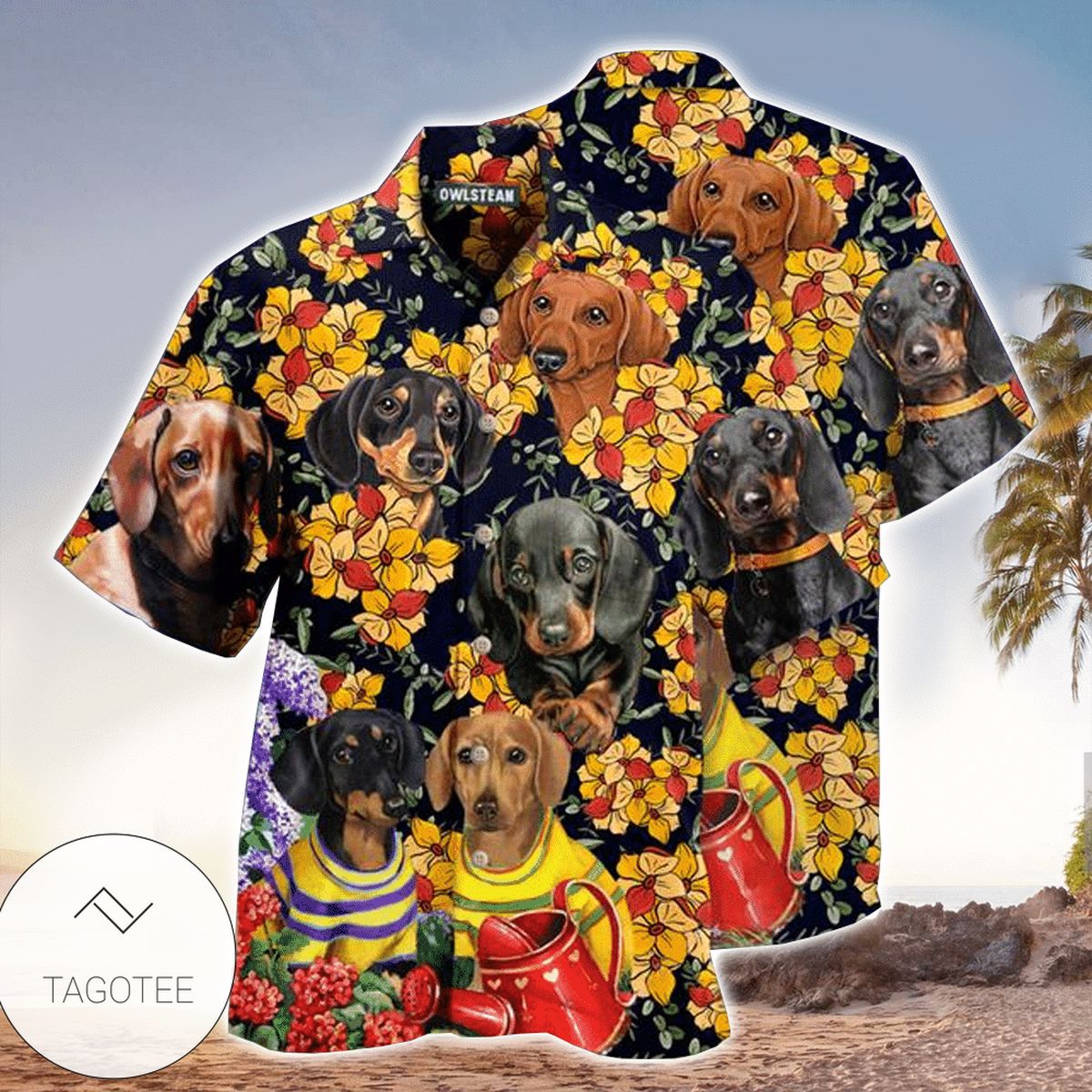 Dog Rottweiler Patriotic Personalized Hawaiian Shirt