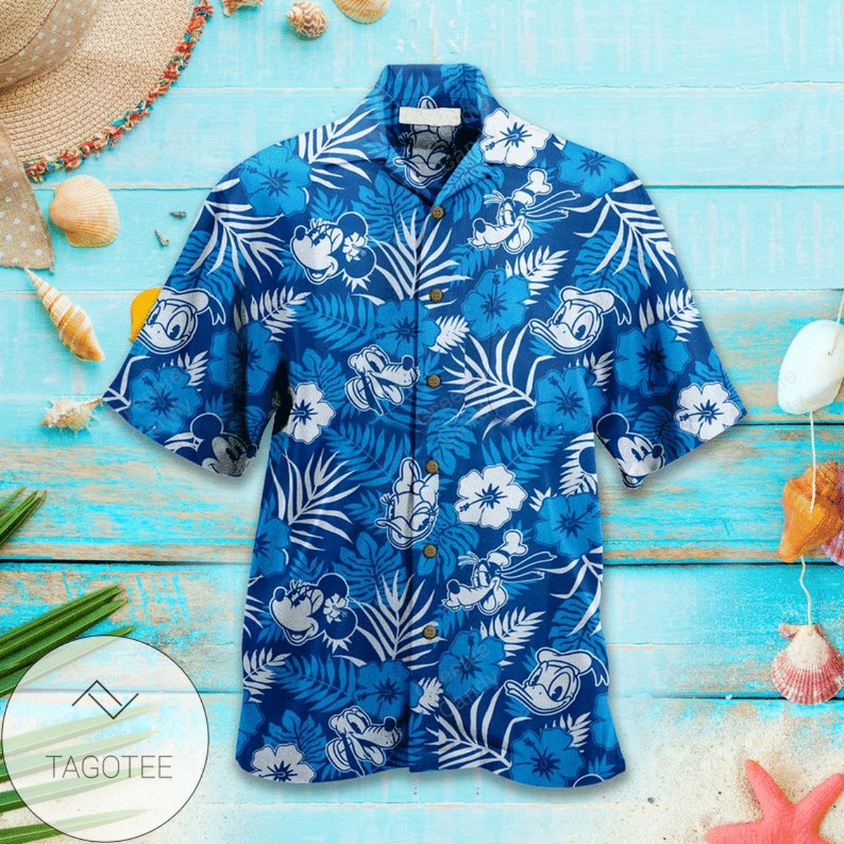 Donald Duck Let’s Play Flowers Hawaiian Shirt