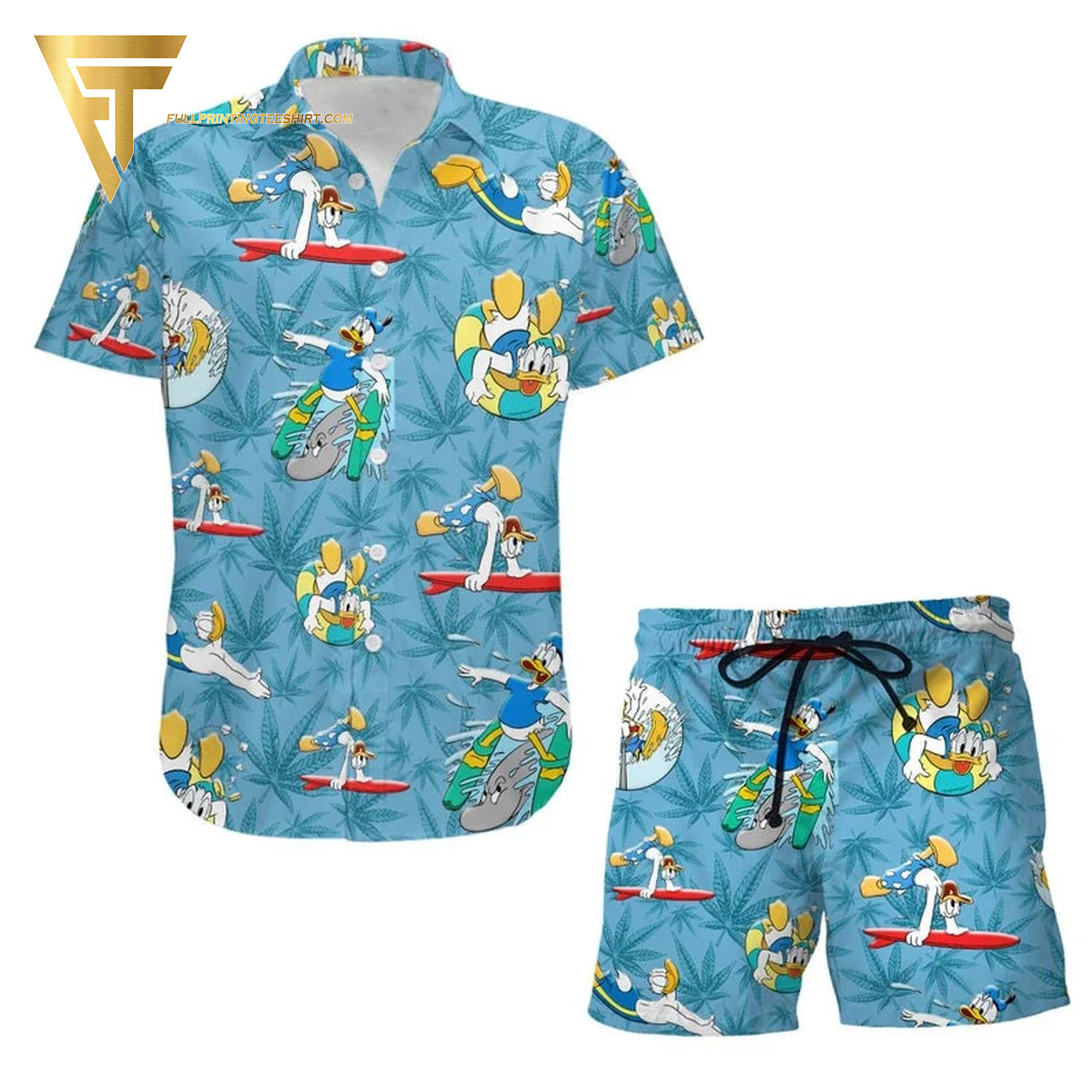 Dumbo elephant all over print hawaiian shirts and beach shorts