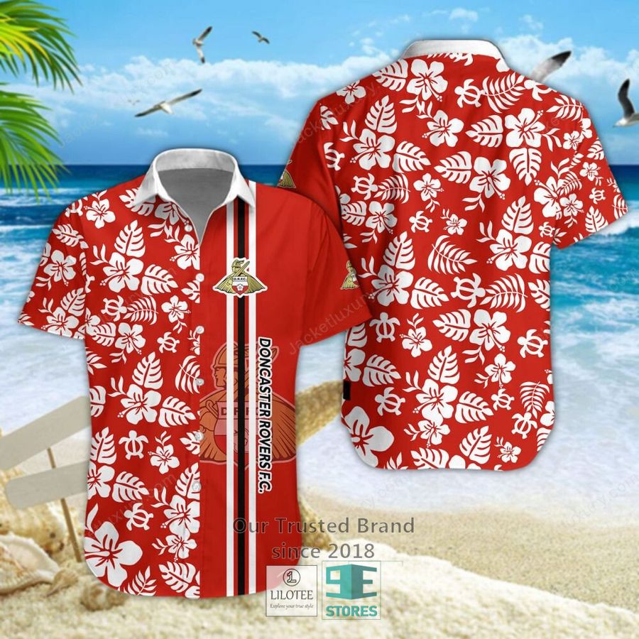 Doncaster Rovers Hibicus Hawaiian Shirt