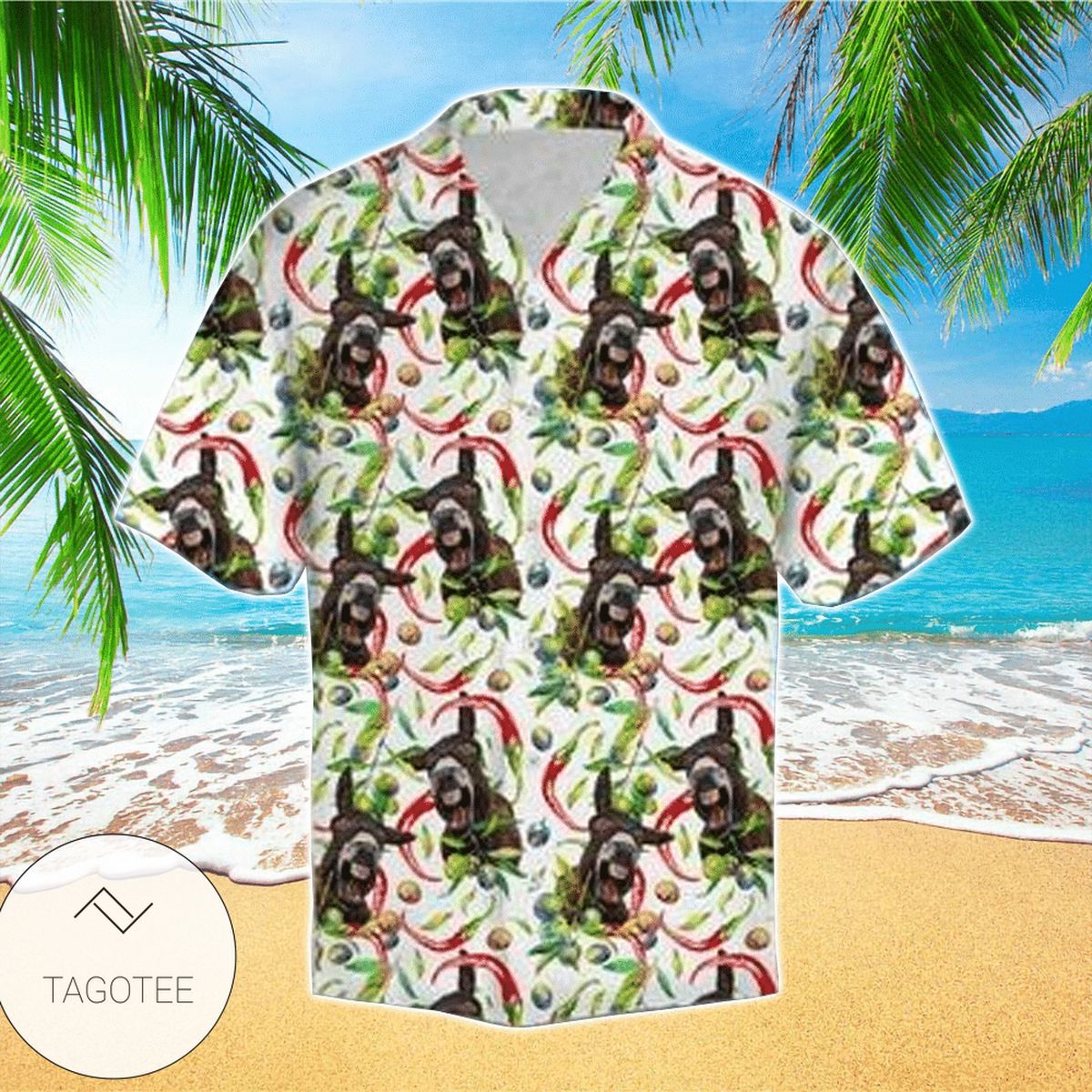 Donkey Funny Hawaiian Graphic Print Short Sleeve Hawaiian Casual Shirt