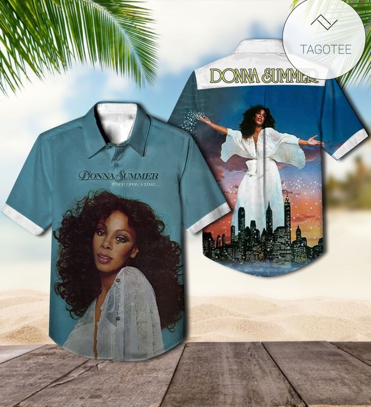 Donna Summer On The Radio Greatest Hits Volumes I And II Album Cover Hawaiian Shirt