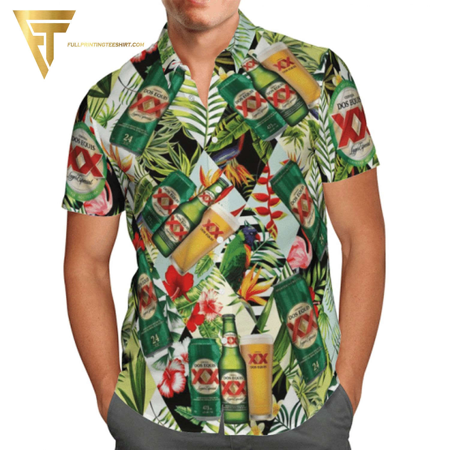 Dos Equis Beer Summer Vibes Hawaiian Shirt