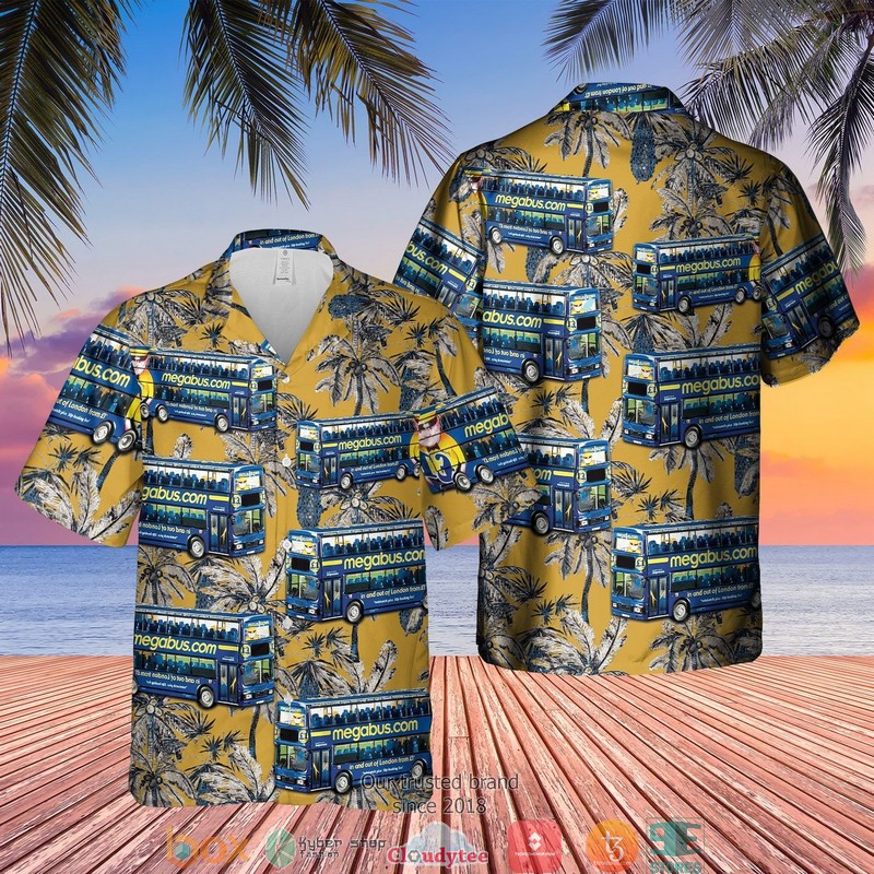 Double-Decker Bus Stagecoach London Short Sleeve Hawaiian Shirt