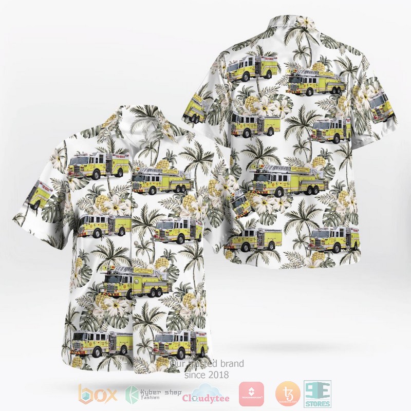 Downingtown Pennsylvania Alert Fire Company 1 – Station 45 Hawaiian Shirt