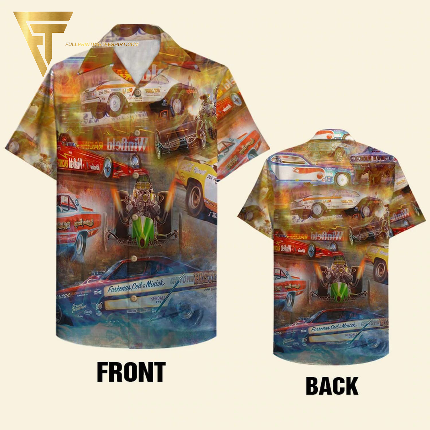 Drag Racing Magazine Full Printing Hawaiian Shirt