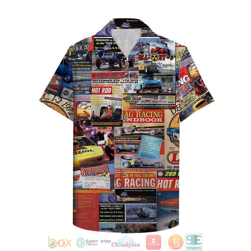 Drag Racing Do A Burnout Hawaiian Shirt