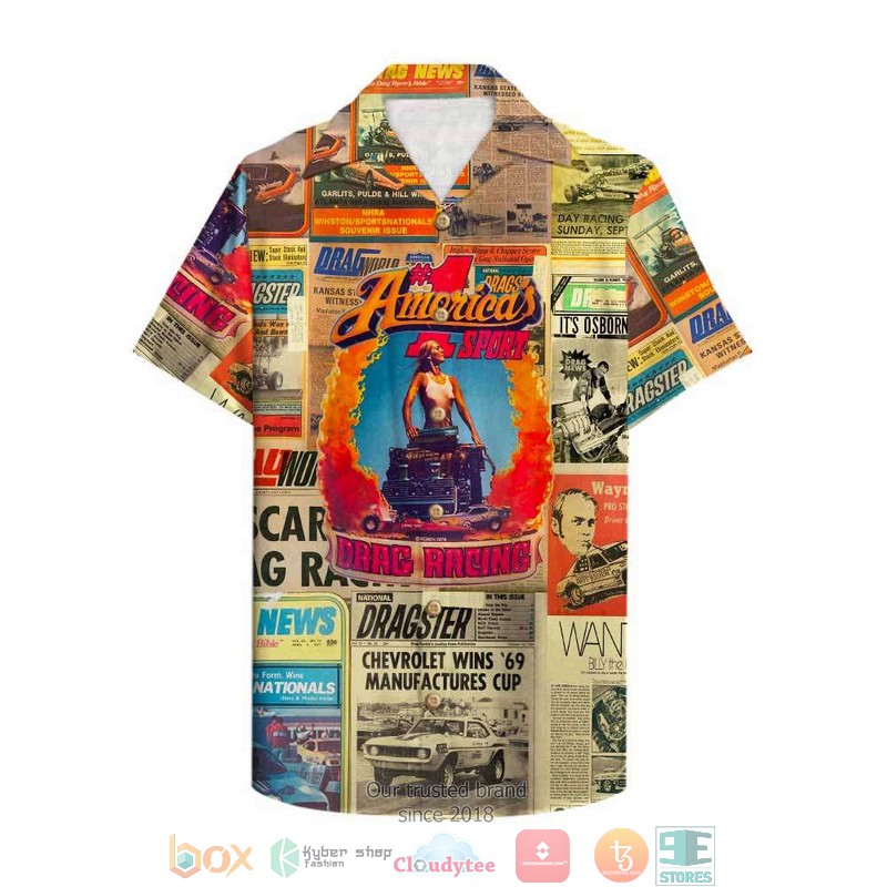 Drag Racing Magazine Hawaiian Shirt