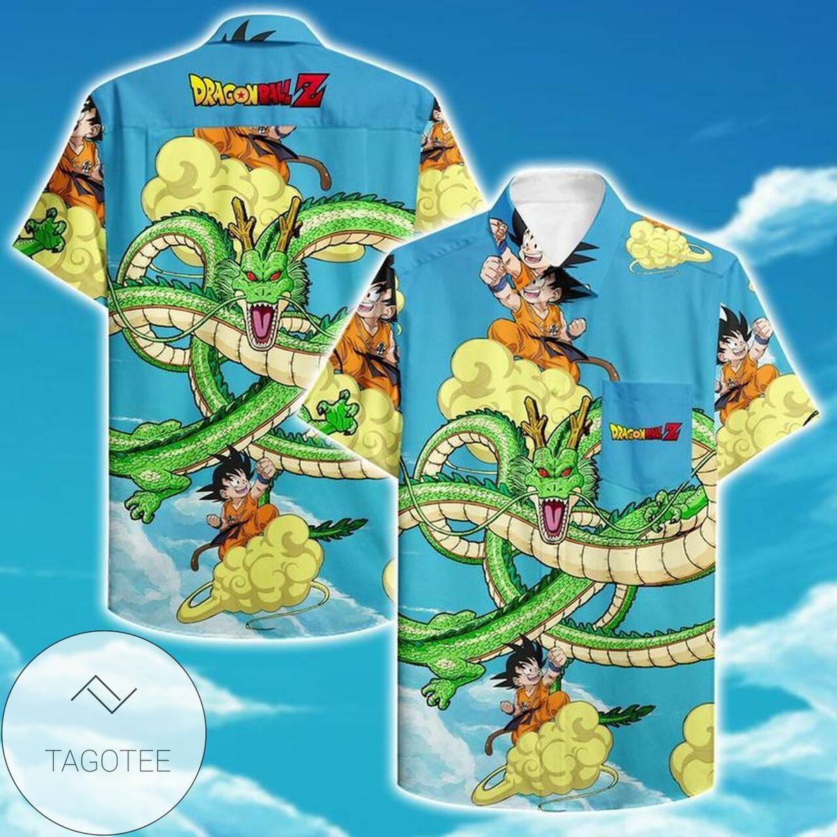 Dragon Ball Goku Hawaiian Graphic Print Short Sleeve Hawaiian Casual Shirt