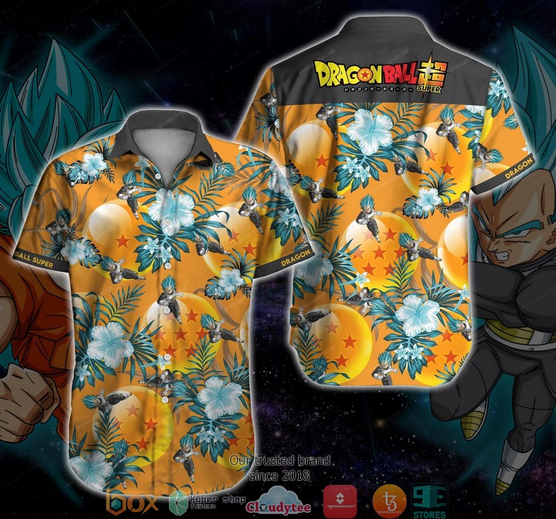 Dragon Ball Z flowers white Hawaiian Shirt