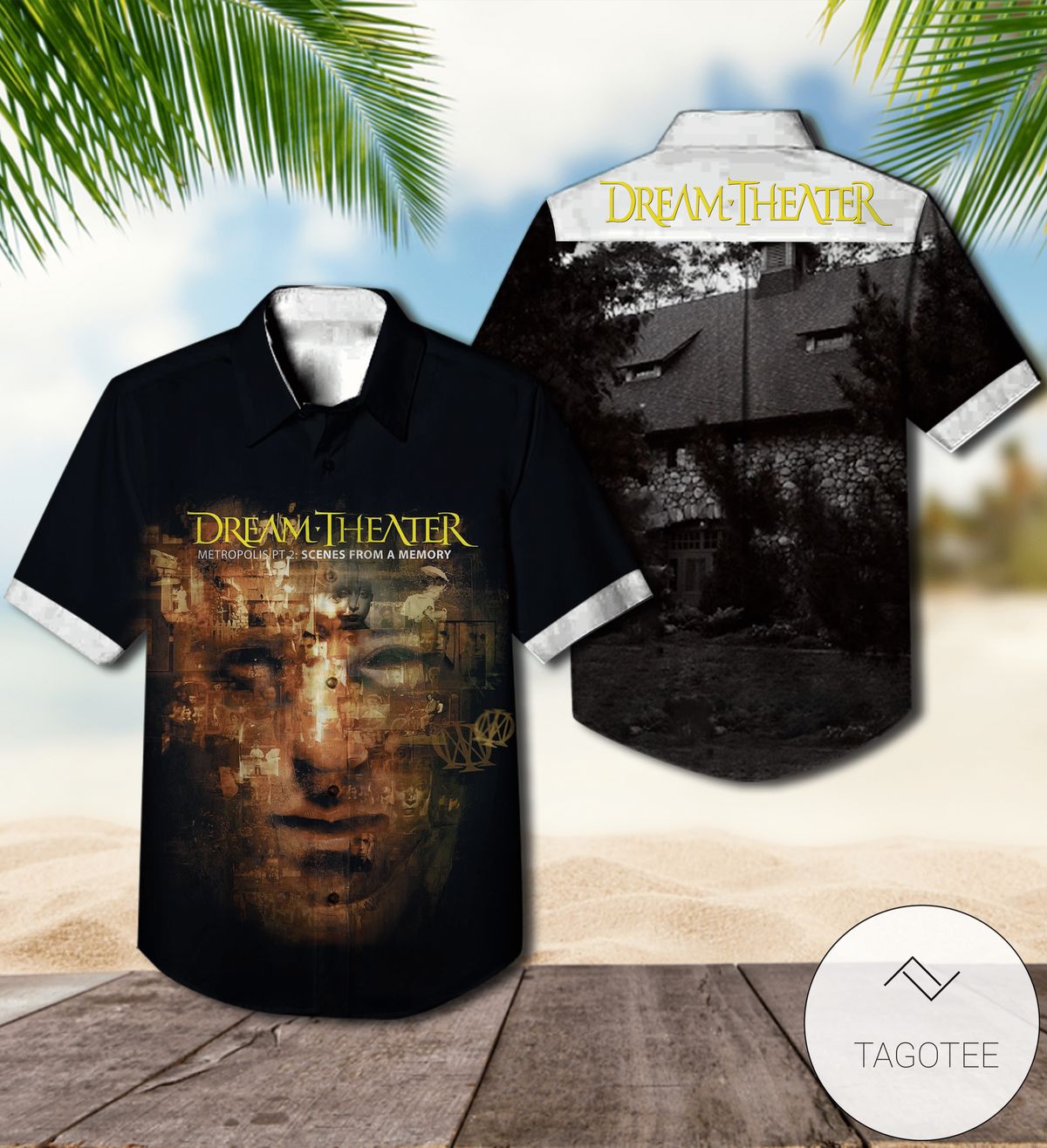 Dream Theater A Dramatic Turn Of Events Album Cover Hawaiian Shirt