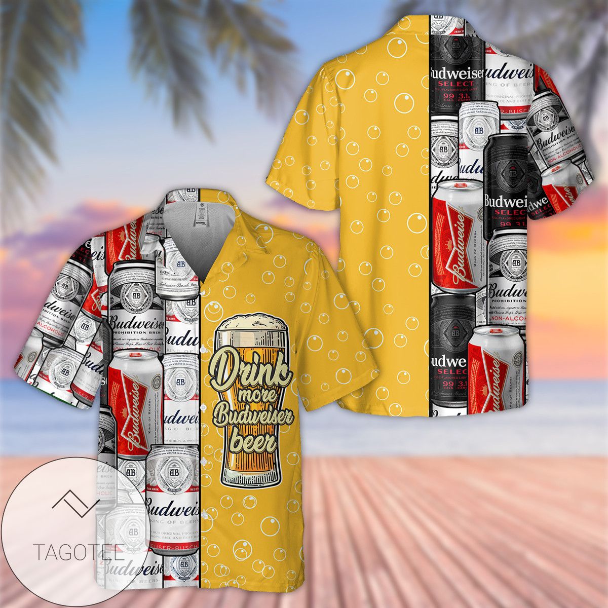 Drink More Coors Light Beer All Over Print 3D Hawaiian Shirt