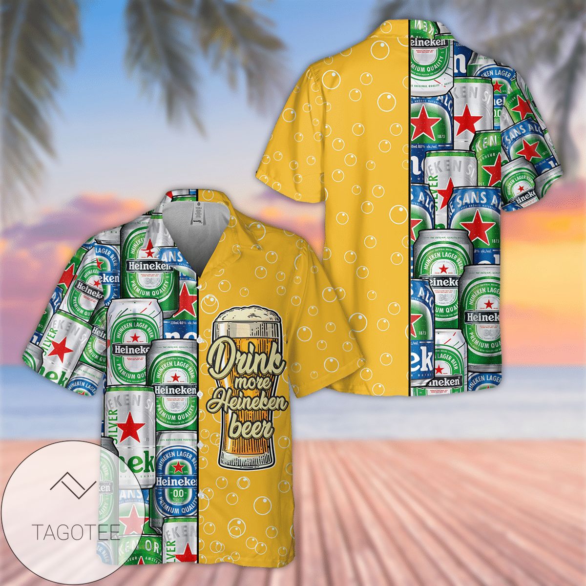 Drink More Heineken Beer Hawaiian Shirt