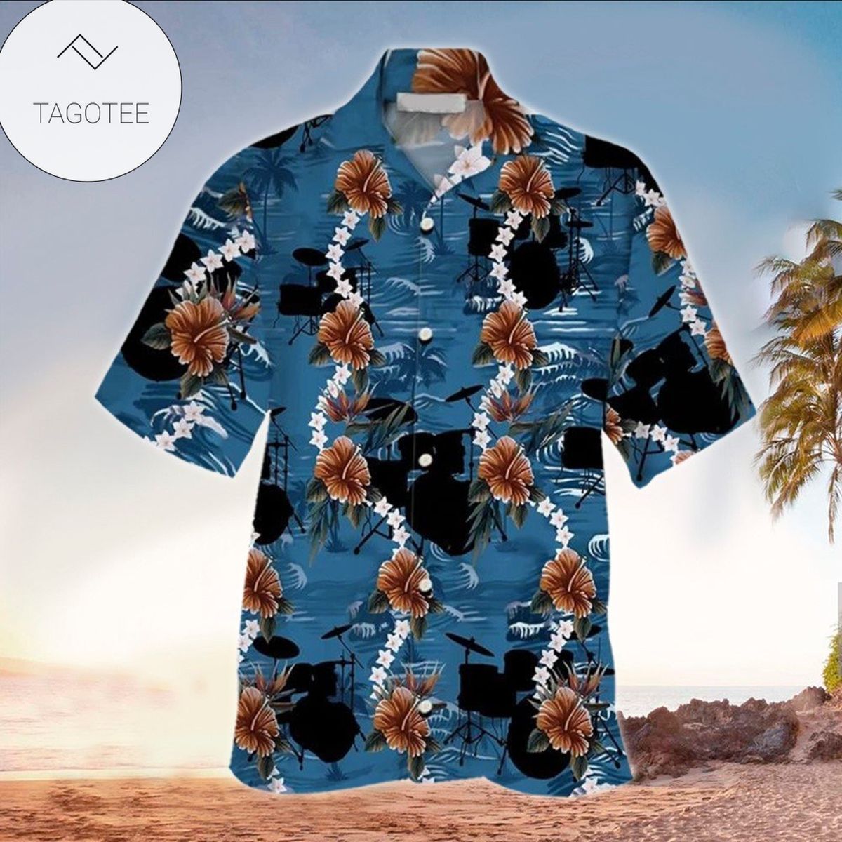 Drinking Juice Summer Vibe Black Hawaiian Shirts